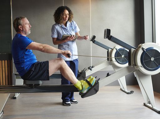 Physiotherapist with patient