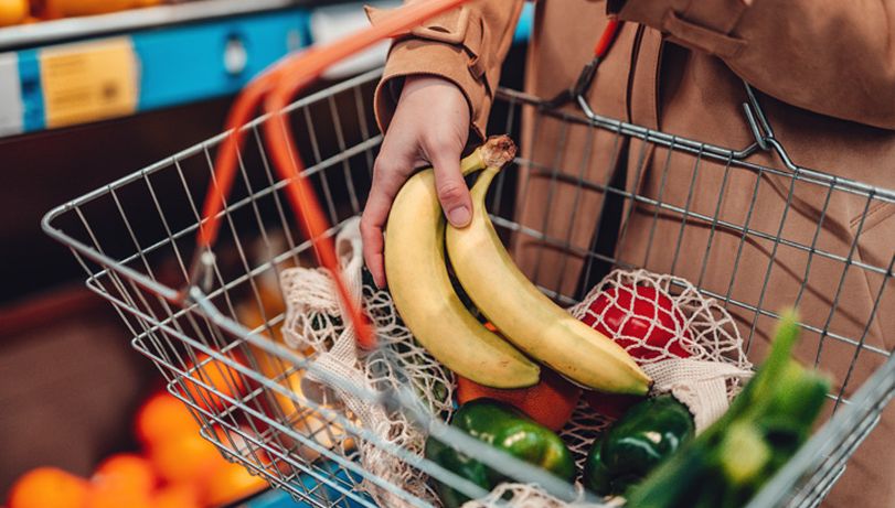 A basket of fruit and vegetables