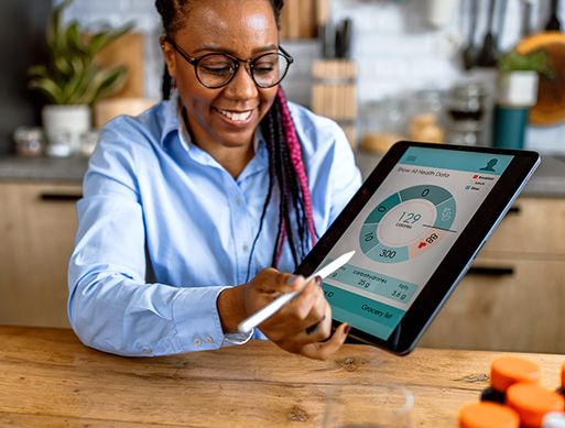 A dietician explaining nutritional information