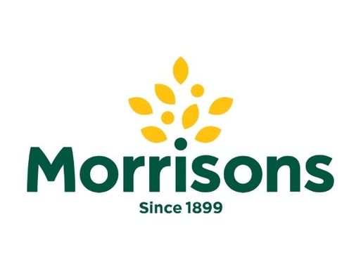 A logo with green text reading "Morrisons, since 1899". There is a group of yellow leaves growing from the top of the I in "Morrisons" to make it look like a tree.